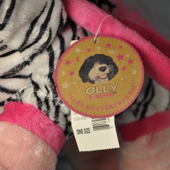 plush purse Olly & Friends pink horse in a zebra costume NWT (w1383) - Picture 2 of 11
